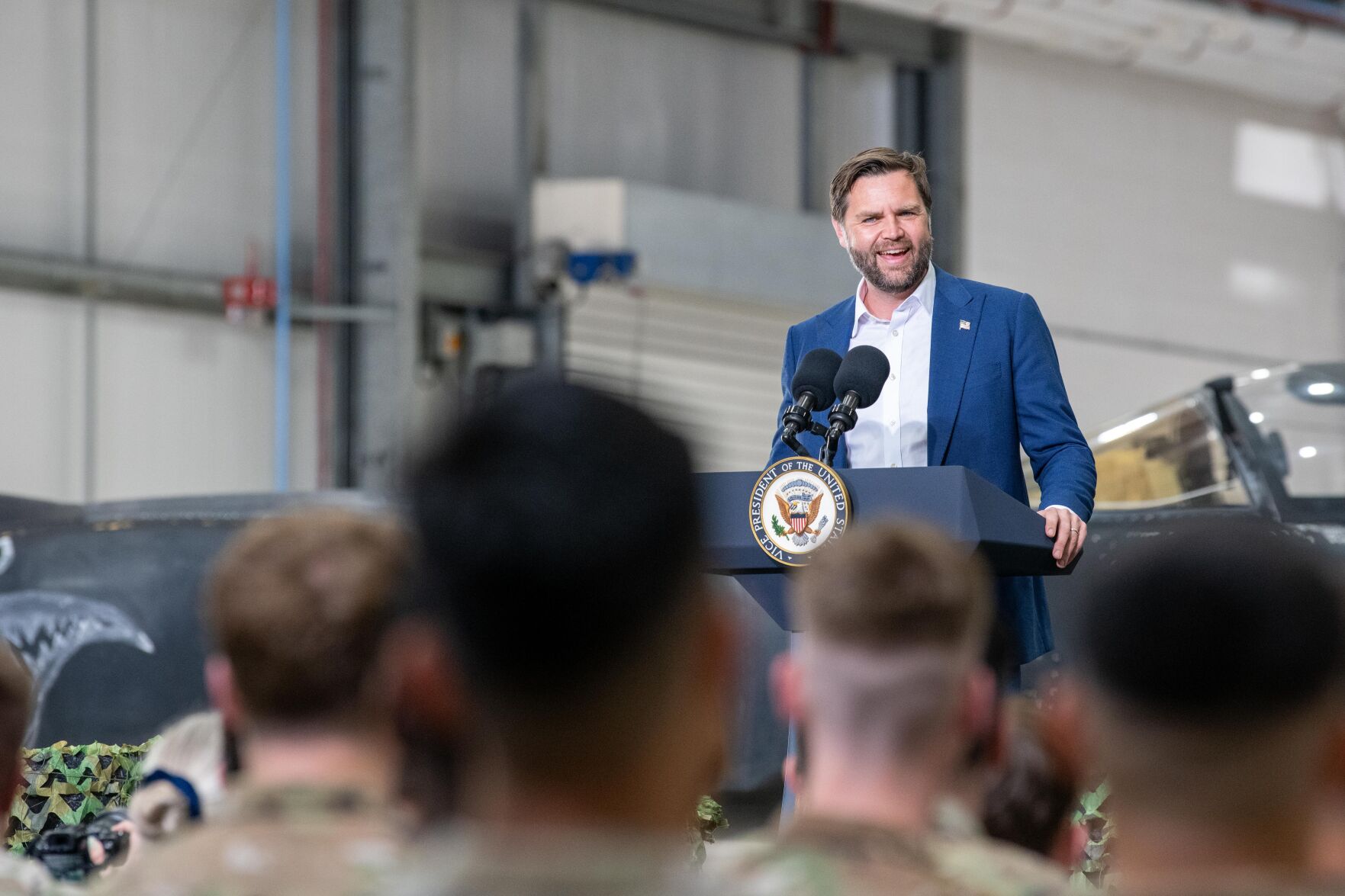 U.S. Vice President JD Vance at RAF Fairford, England 8-13-2025